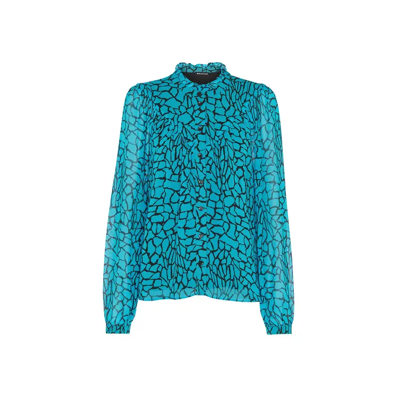 Terrazzo Button Front Blouse