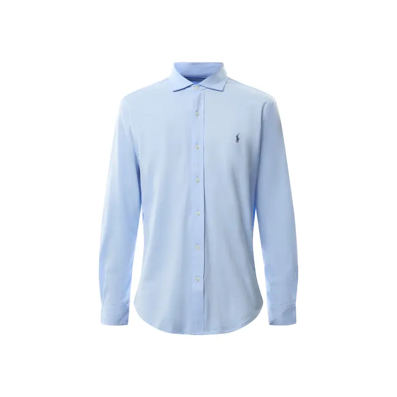 Jersey Spread-Collar Shirt
