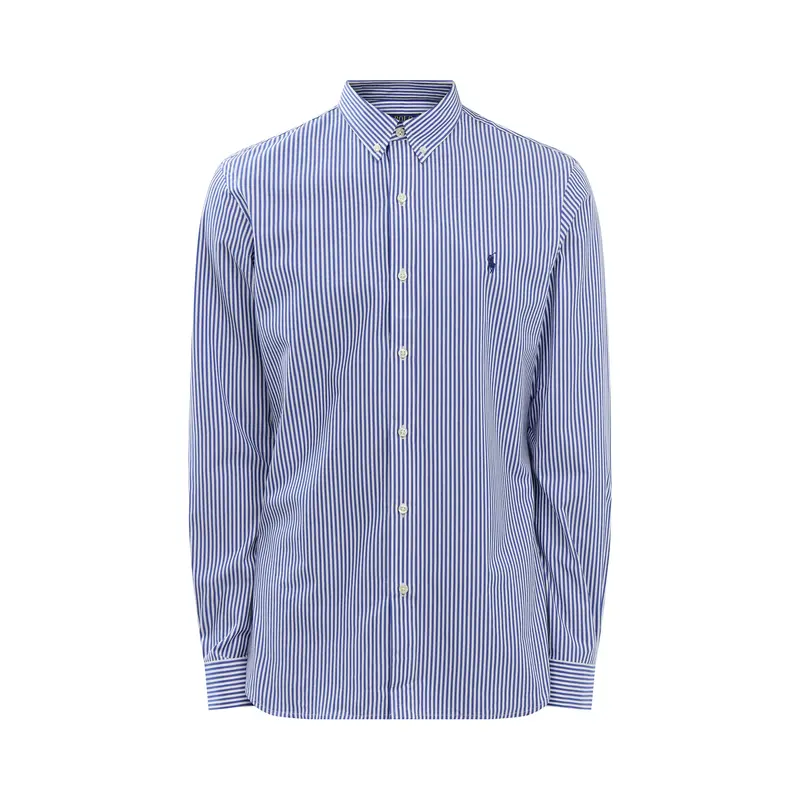 Slim Fit Stretch Poplin Stripe Shirt