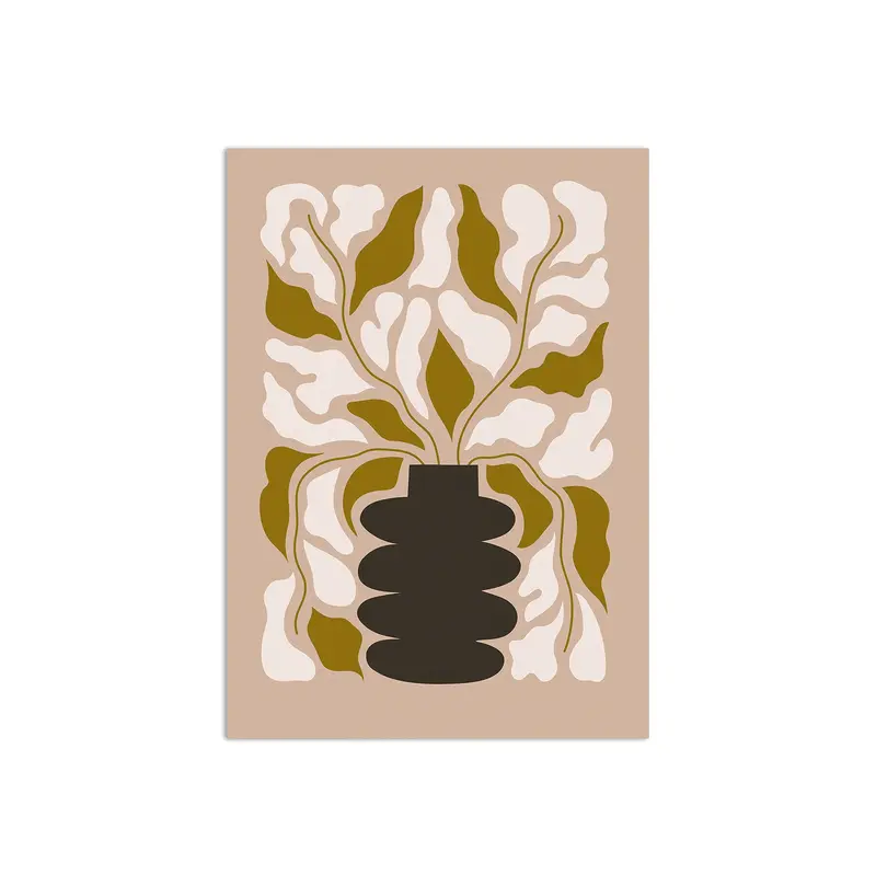 Abstract Flowers in Vase