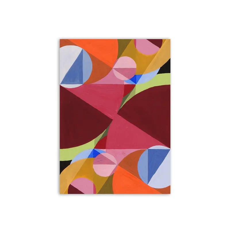 Mirrored Circles Abstract Painting