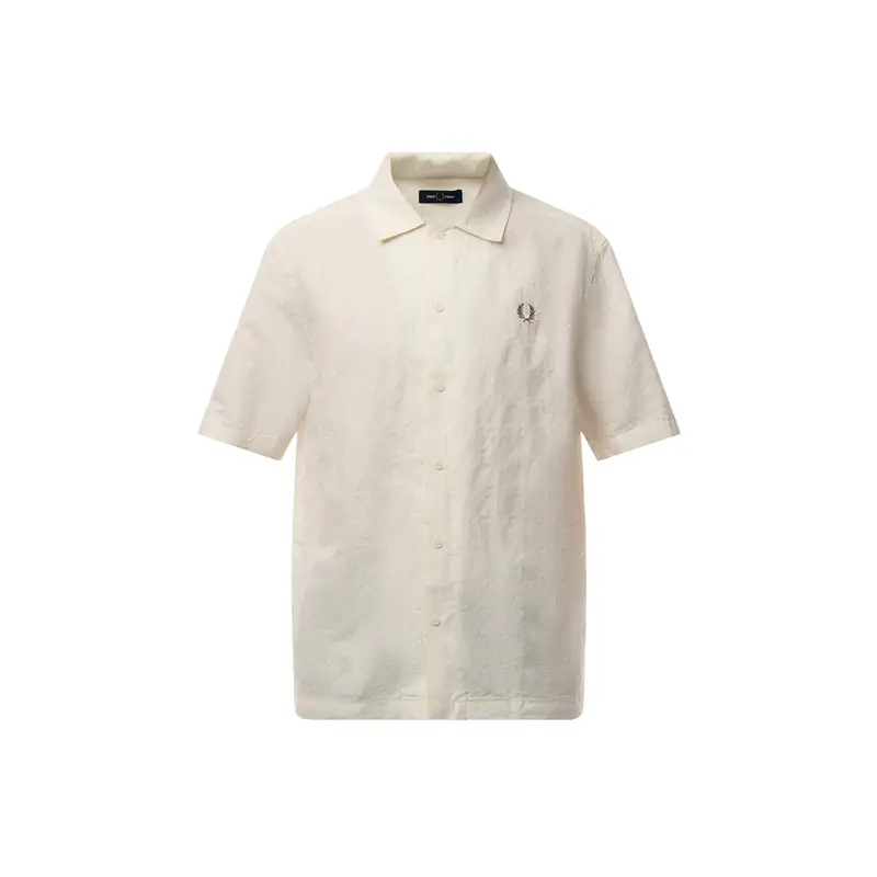 Jacquard Linen Blend S/S Shirt
