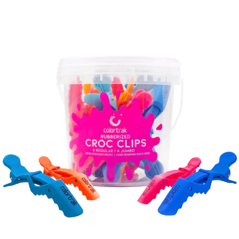 Colortrak Rubberized Croc Clips - 12pk