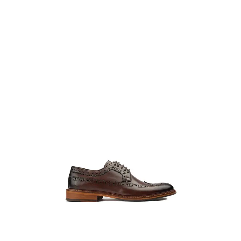 Etham Leather Brogue Shoes Tan