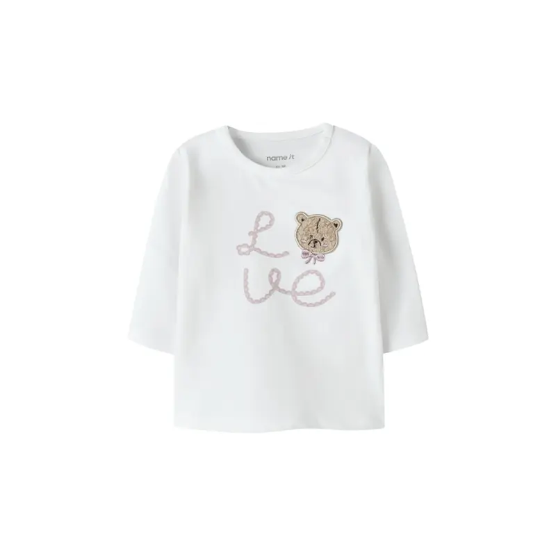 Baby Frissy Long-Sleeve Top White