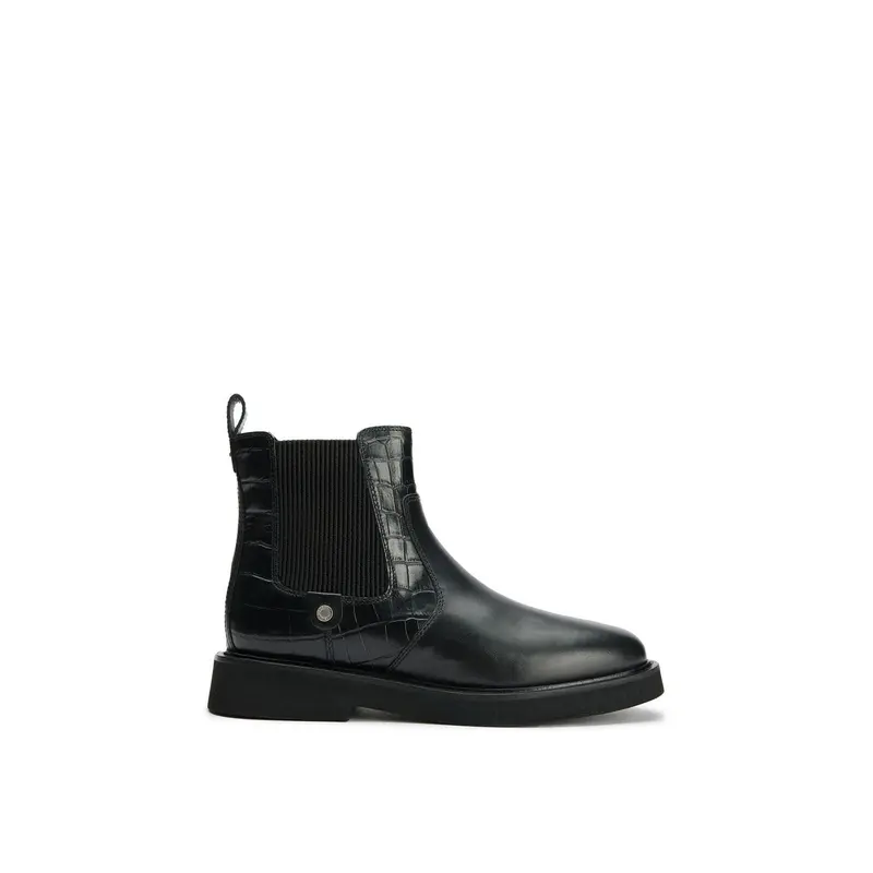 Delfina Leather Ankle Boots