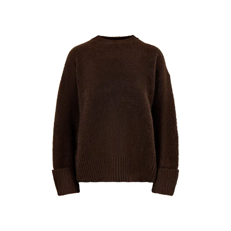 Camille Oversized Borg Jumper Brown