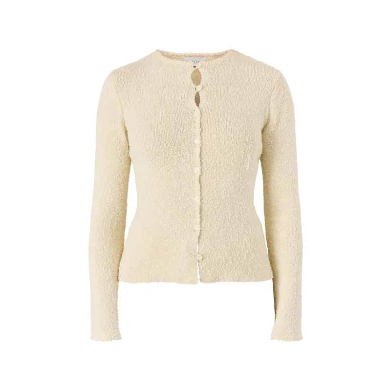 Dayo Boucl Knit Button Down Top