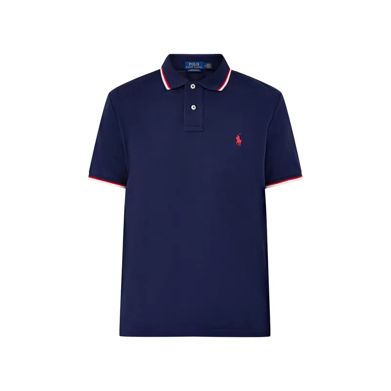 Tipped Collar Polo Top