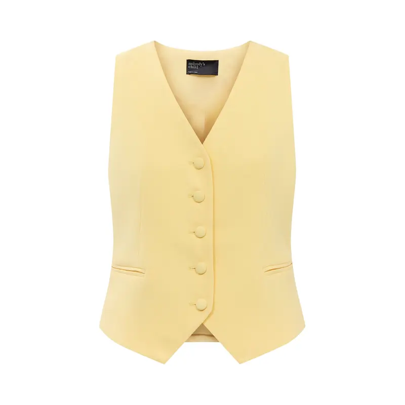 Butter Yellow Tailored Waistcoat