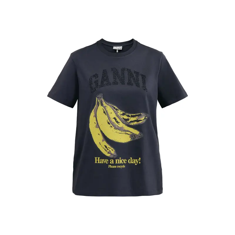 Basic Cotton Jersey Banana Relaxed T-shirt
