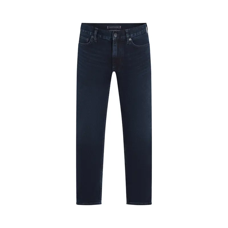 Denton Straight Leg Jeans Blue Black Cotton