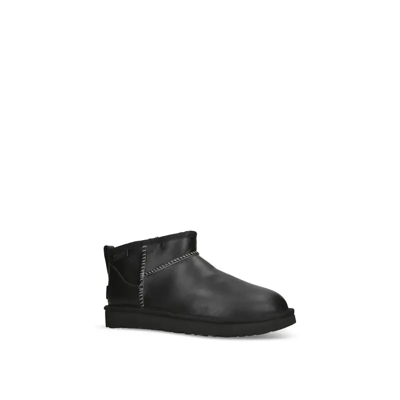 Womens Classic Ultra Mini Leather Black