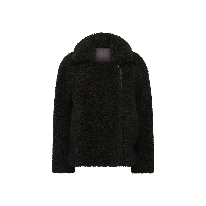 Belle Faux Fur Aviator Jacket