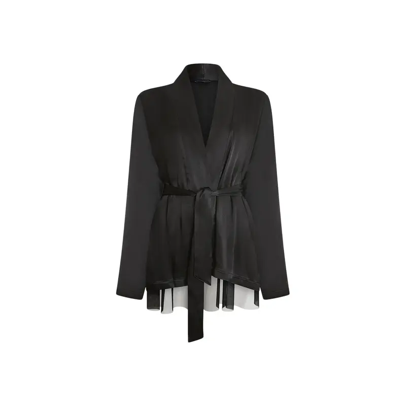 Belted Tulle Jacket