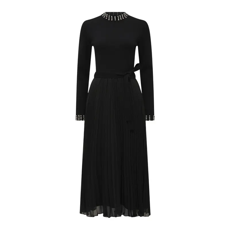 Giana Embellished Pleated Dress
