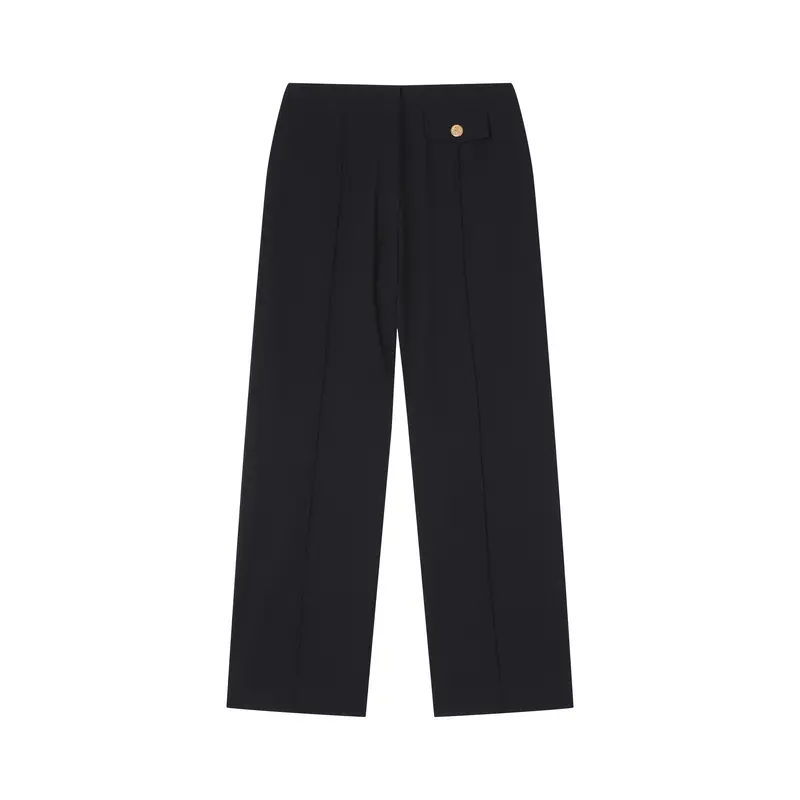 Soni Button-Detail Tailored Trousers