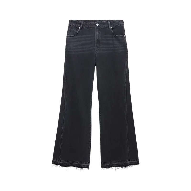 Washed Relaxed Flared Jeans