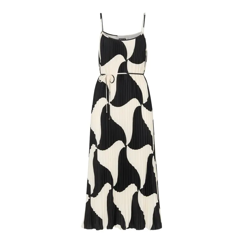 Triangle Swirl Pleated Dress