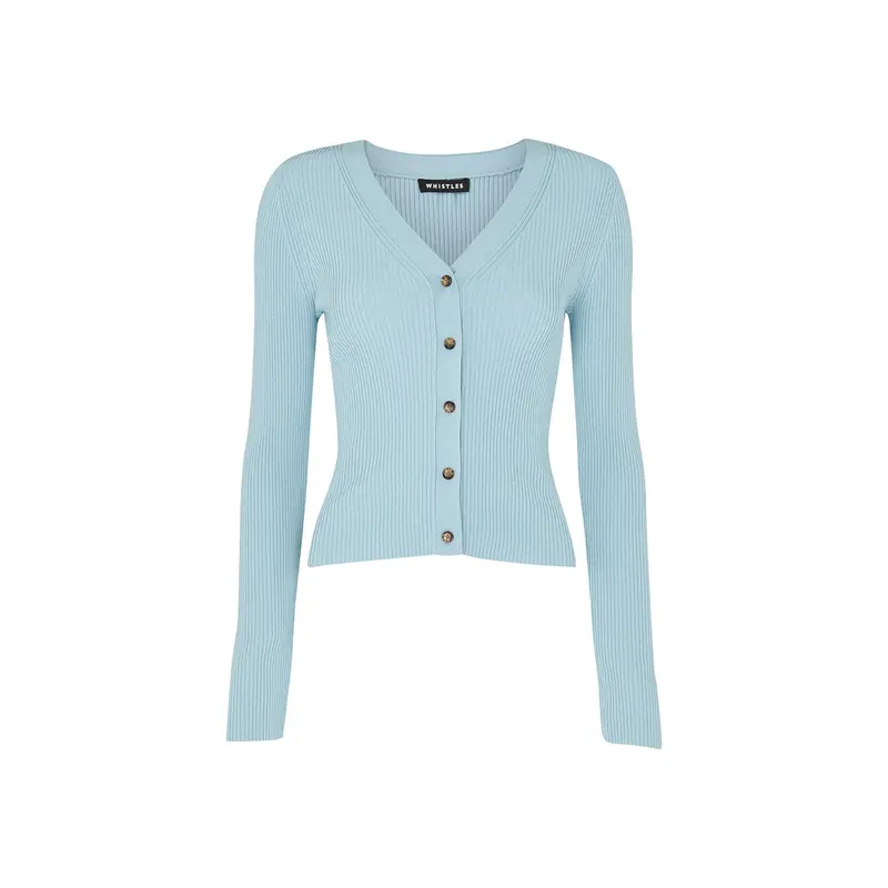 Ribbed V Neck Cardigan