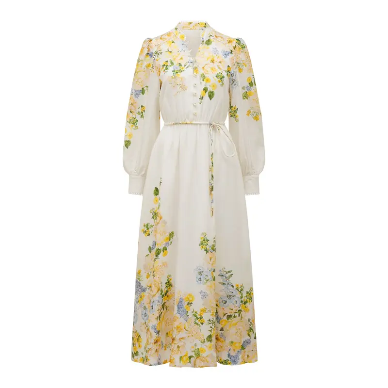 Primrose Trim Detail Midi Dress