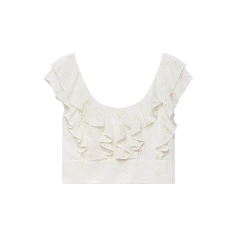 Broderie Crop Top