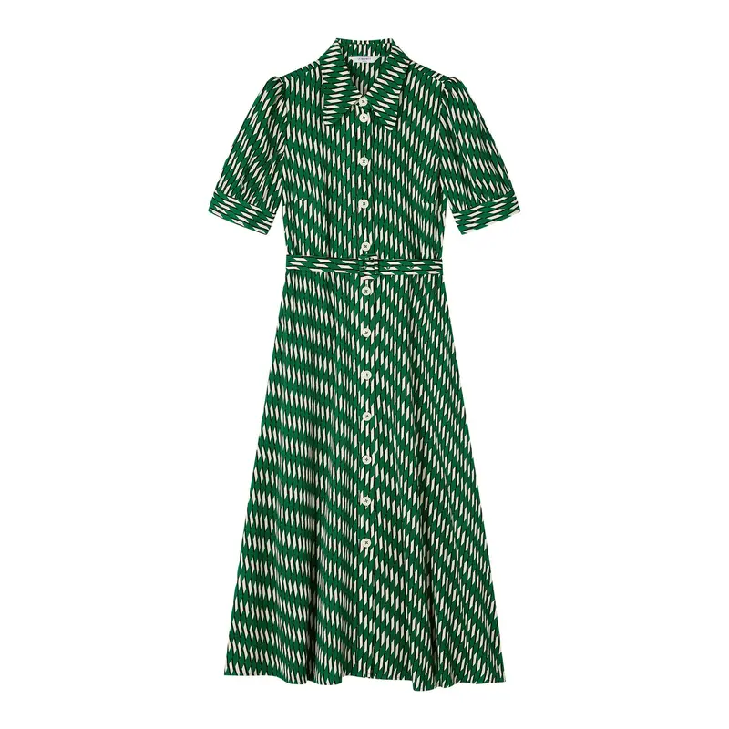 Valerie Modernist Print Shirt Dress
