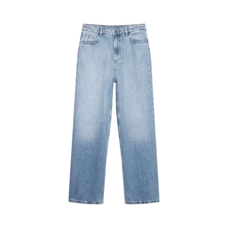 Mid Indigo Soft Wide Jeans