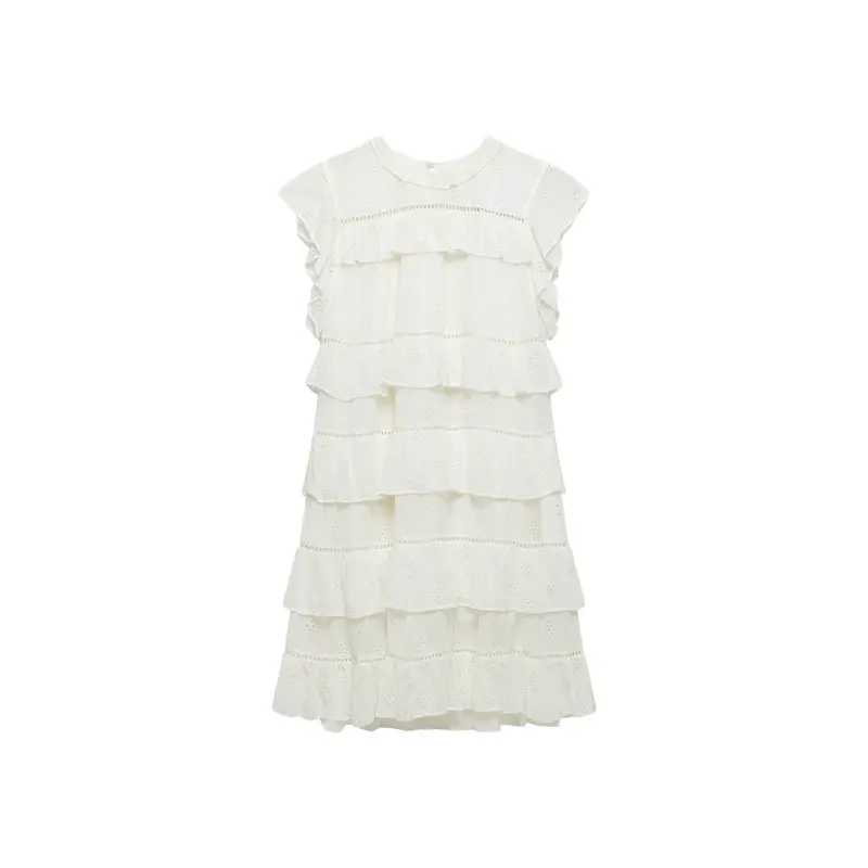 White Floral Broderie Mini Dress