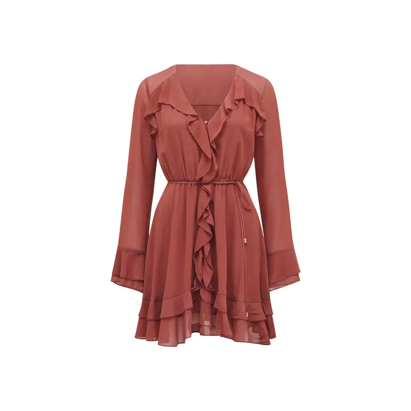 Piper Ruffle Long Sleeves Mini Dress