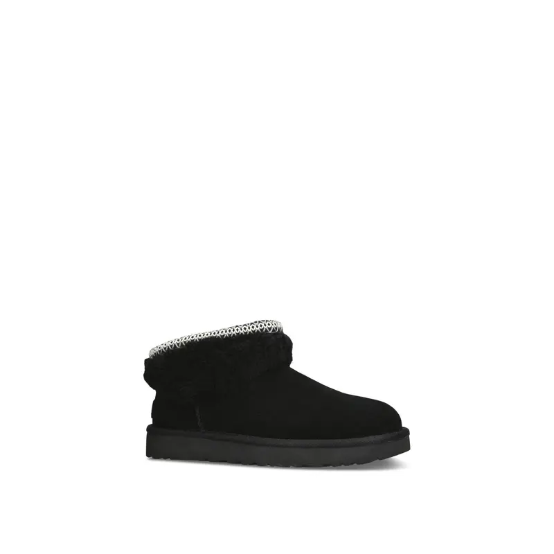 Ultra Mini Maxi Curly Boots Black