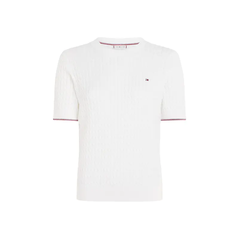 Cable Knit Short Sleeve Jumper