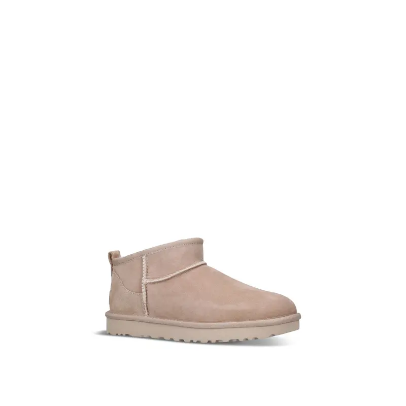 Classic Ultra Mini Suede Boots Beige