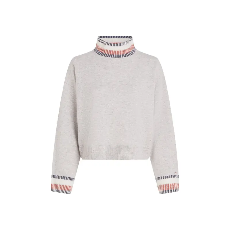 Mock Turtleneck Jumper with Cashmere