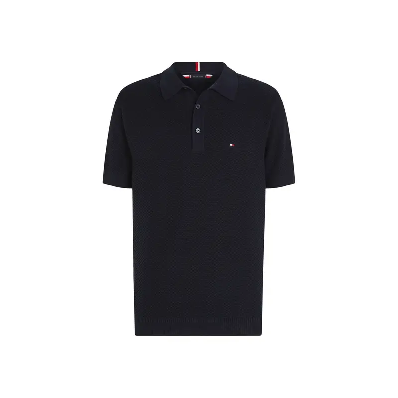 Oval Waffle Knit Regular Fit Polo