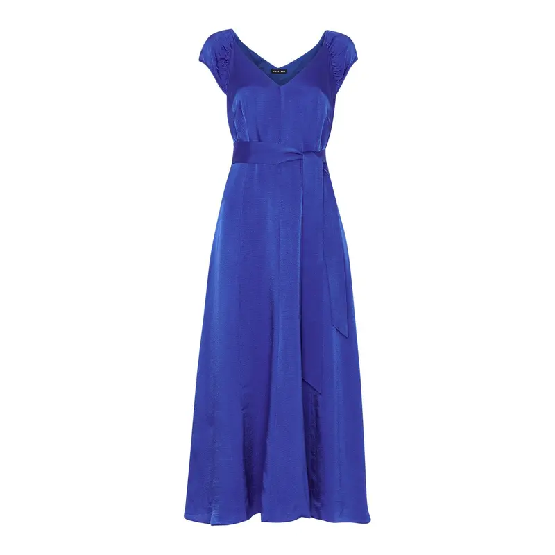 Arie Hammered Satin Midi Dress