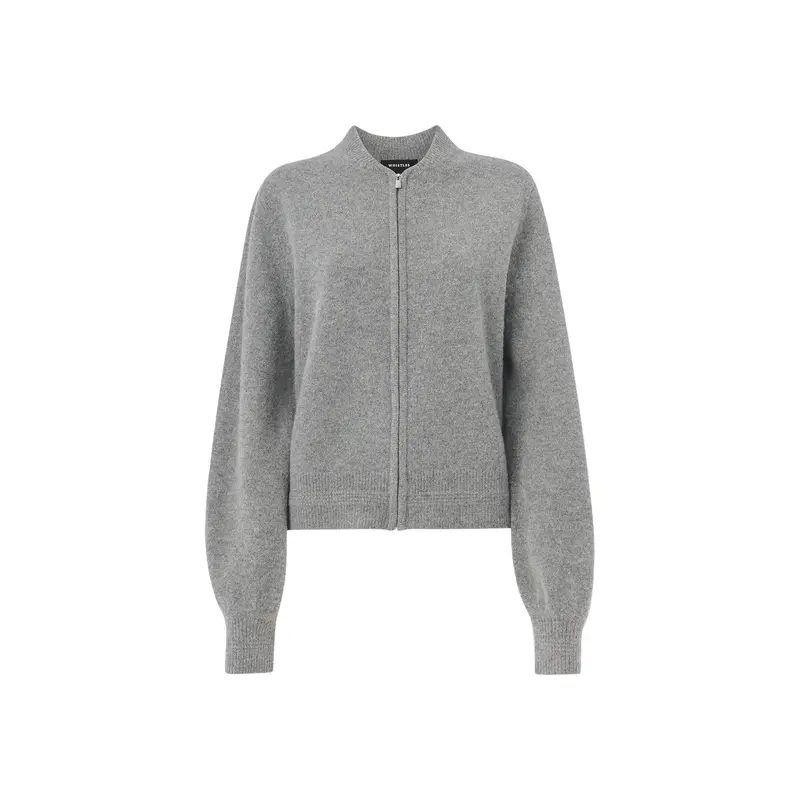 Zip Front Bomber Knit