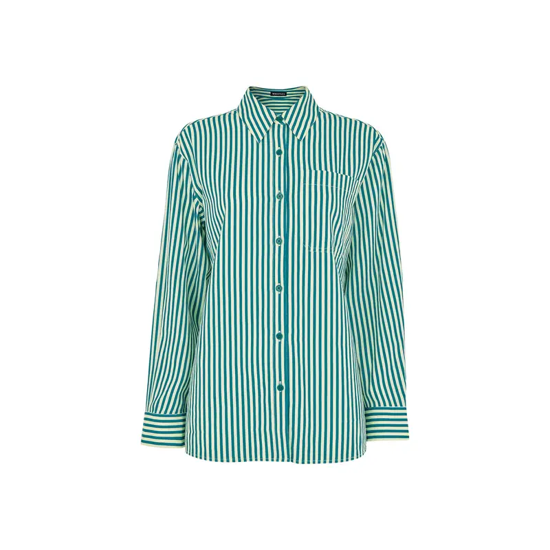 Stripe Linen Blend Shirt