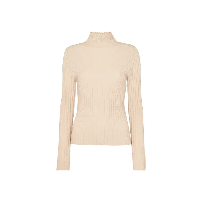 Textured Detail High Neck Knit
