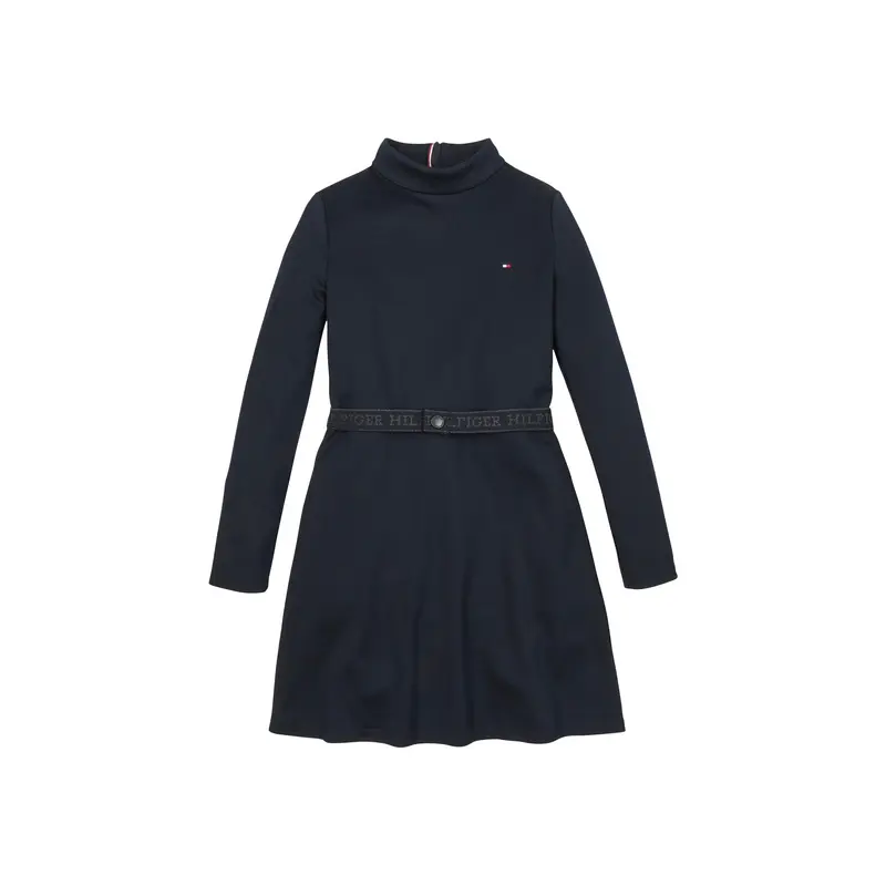 Belted Long Sleeve Extra Slim Dress