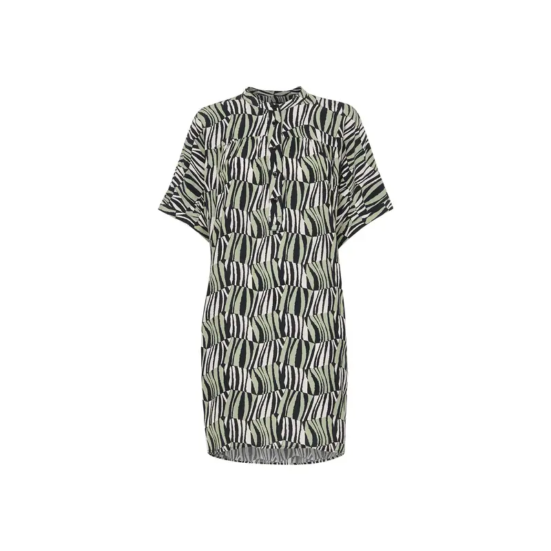 Checkerboard Tiger Print Dress