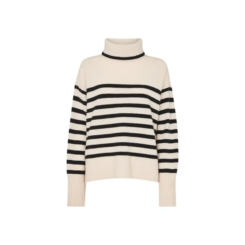 Stripe Wool Roll Neck
