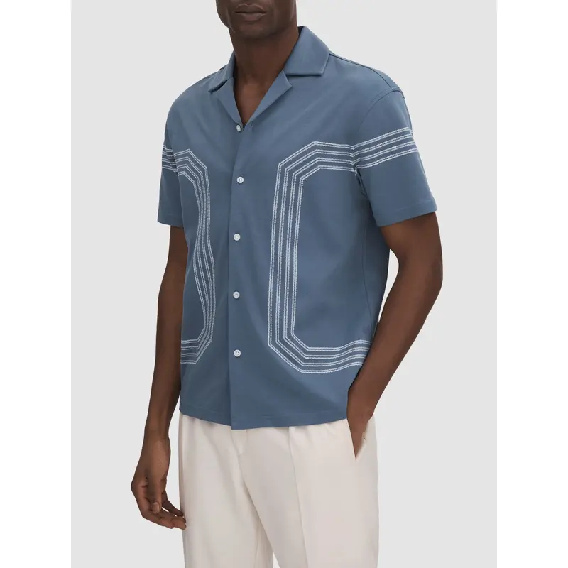 Arlington Mercerised Cotton Embroidered Cuban Coll