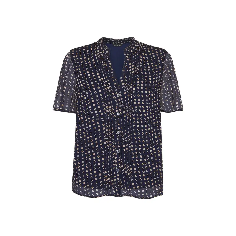 Spotted Hoop Frill Blouse