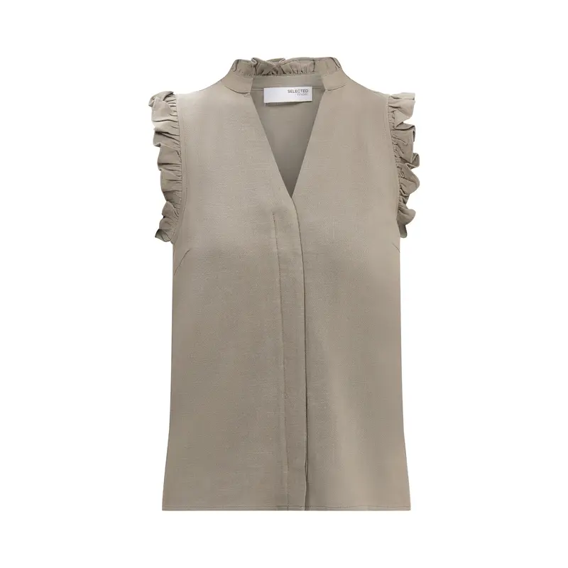 Sun Ruffle Vetiver Top