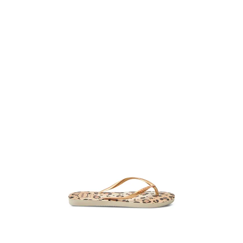 Slim Animal Print Beige Sandal