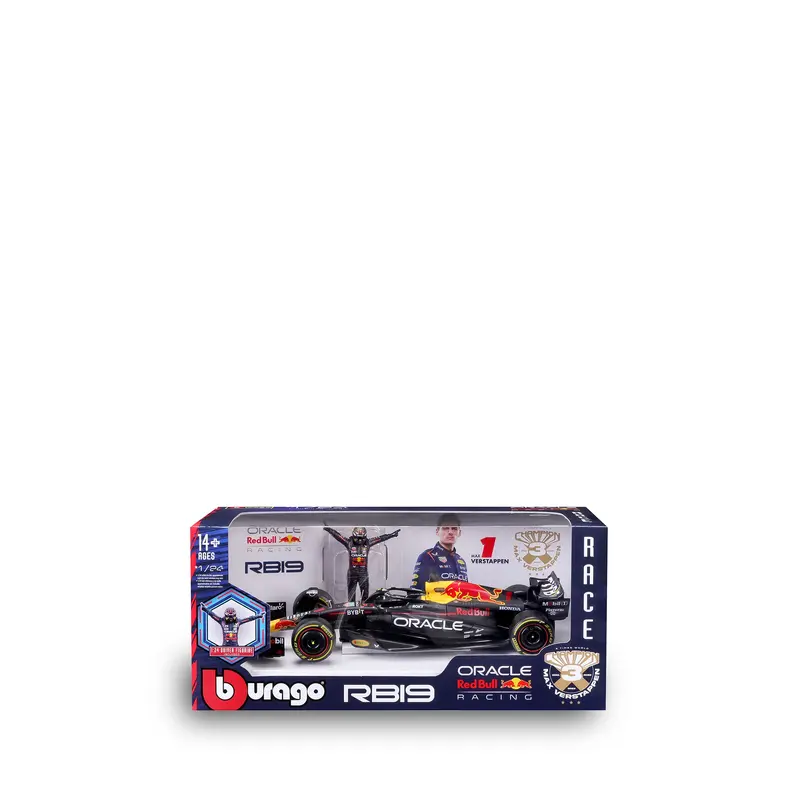 1:24 F1 Red Bull Racing With Driver Figure Verstappen Model Car