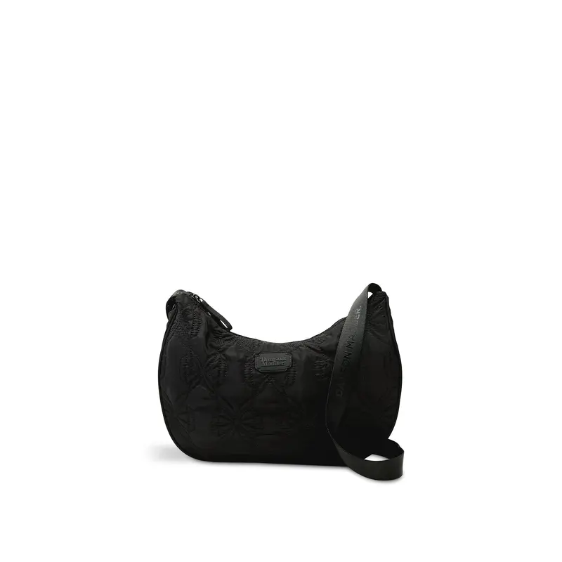 Crescent Bag with Bow Stitch Detail