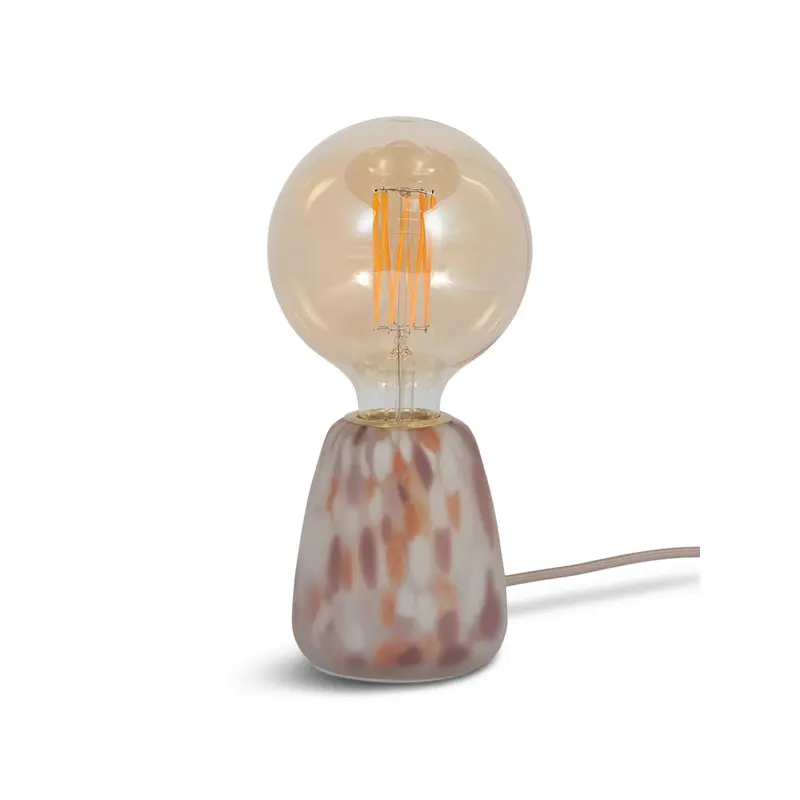 Confetti Glass Table Lamp Soft Pink/Natural