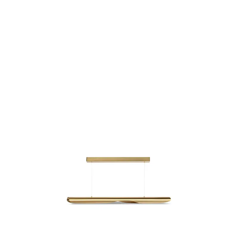 Onda LED Long Pendant Brass